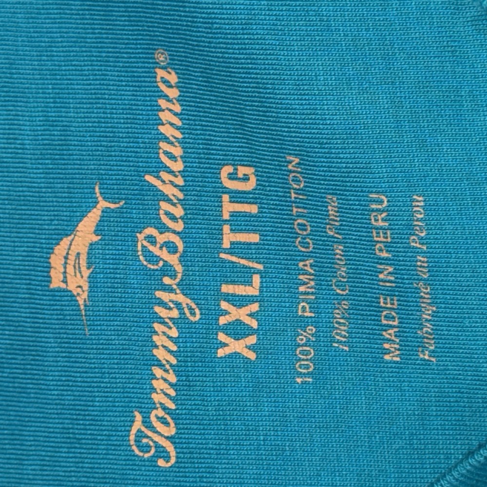 Tommy Bahama New Bali Skyline V Neck T-Shirt in Blue-Size XXL - Picture 10 of 10